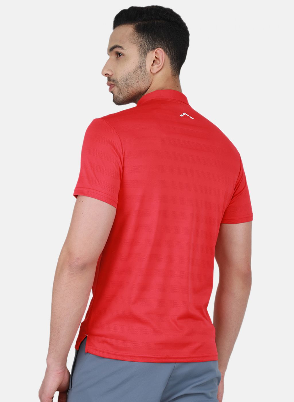 Rock.it Men Red Self Design T-Shirt