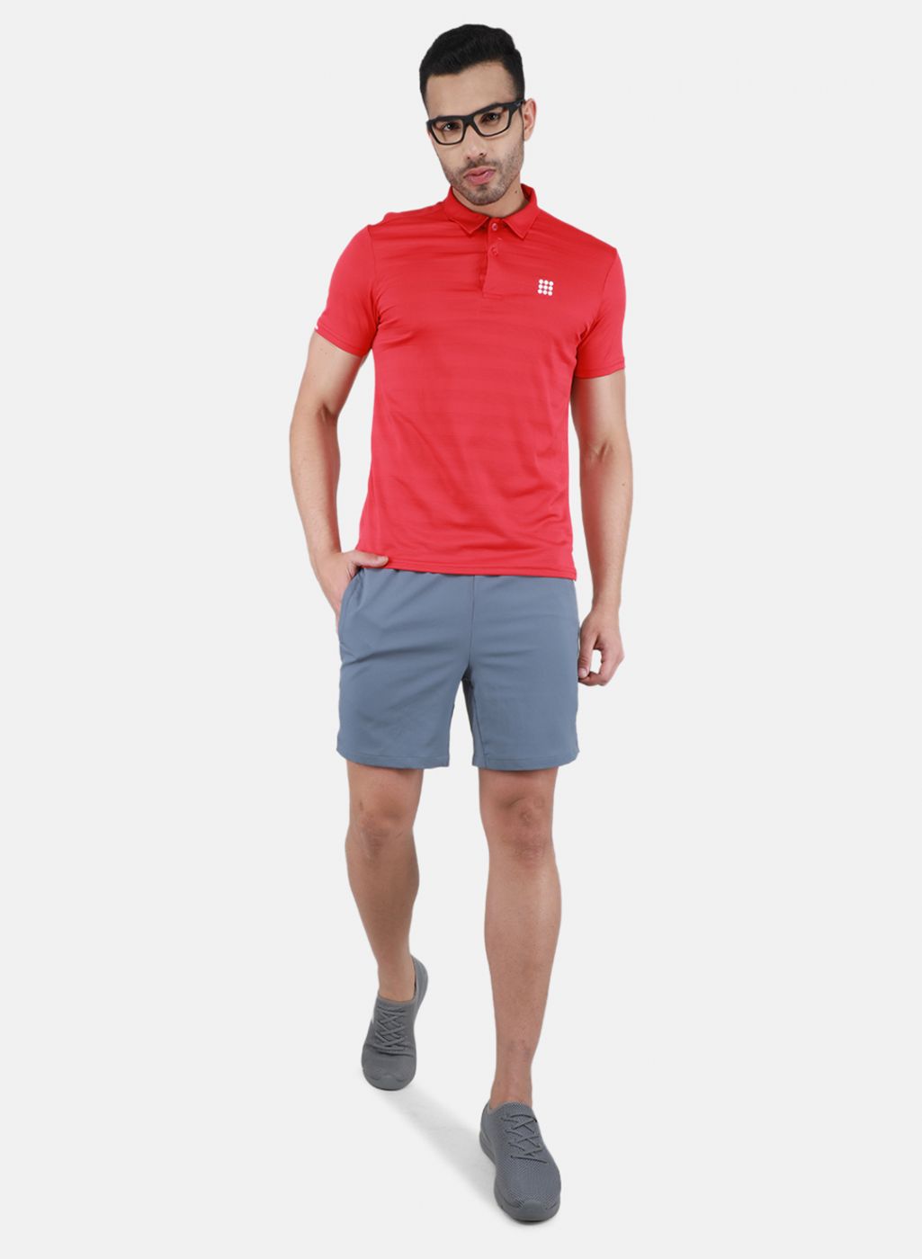 Rock.it Men Red Self Design T-Shirt