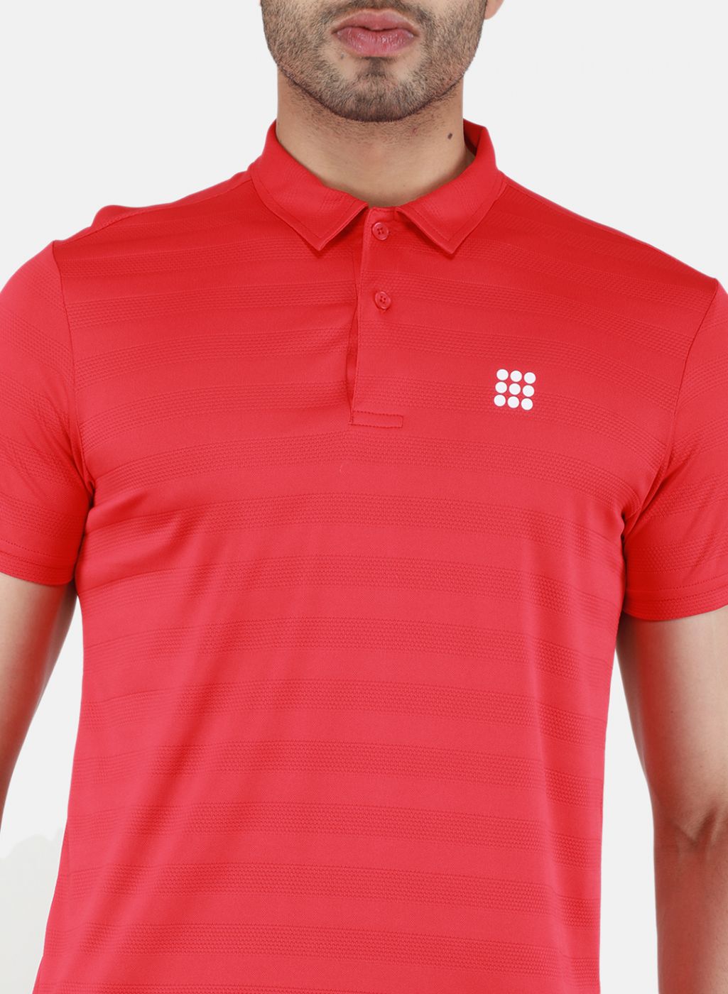 Rock.it Men Red Self Design T-Shirt