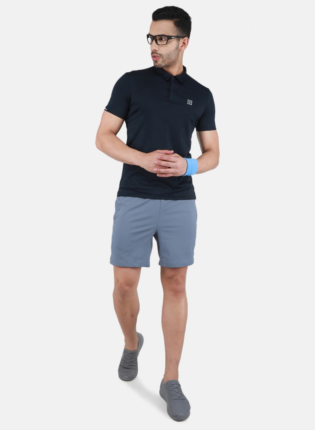 Rock.it Men Navy Blue Self Design T-Shirt