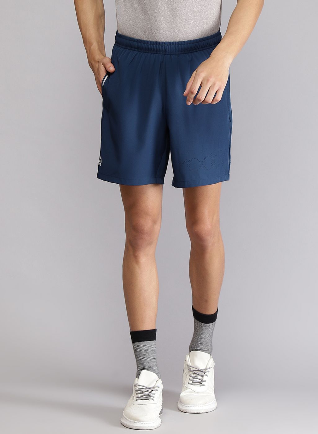 Rock.it Men Teal Blue Solid Short