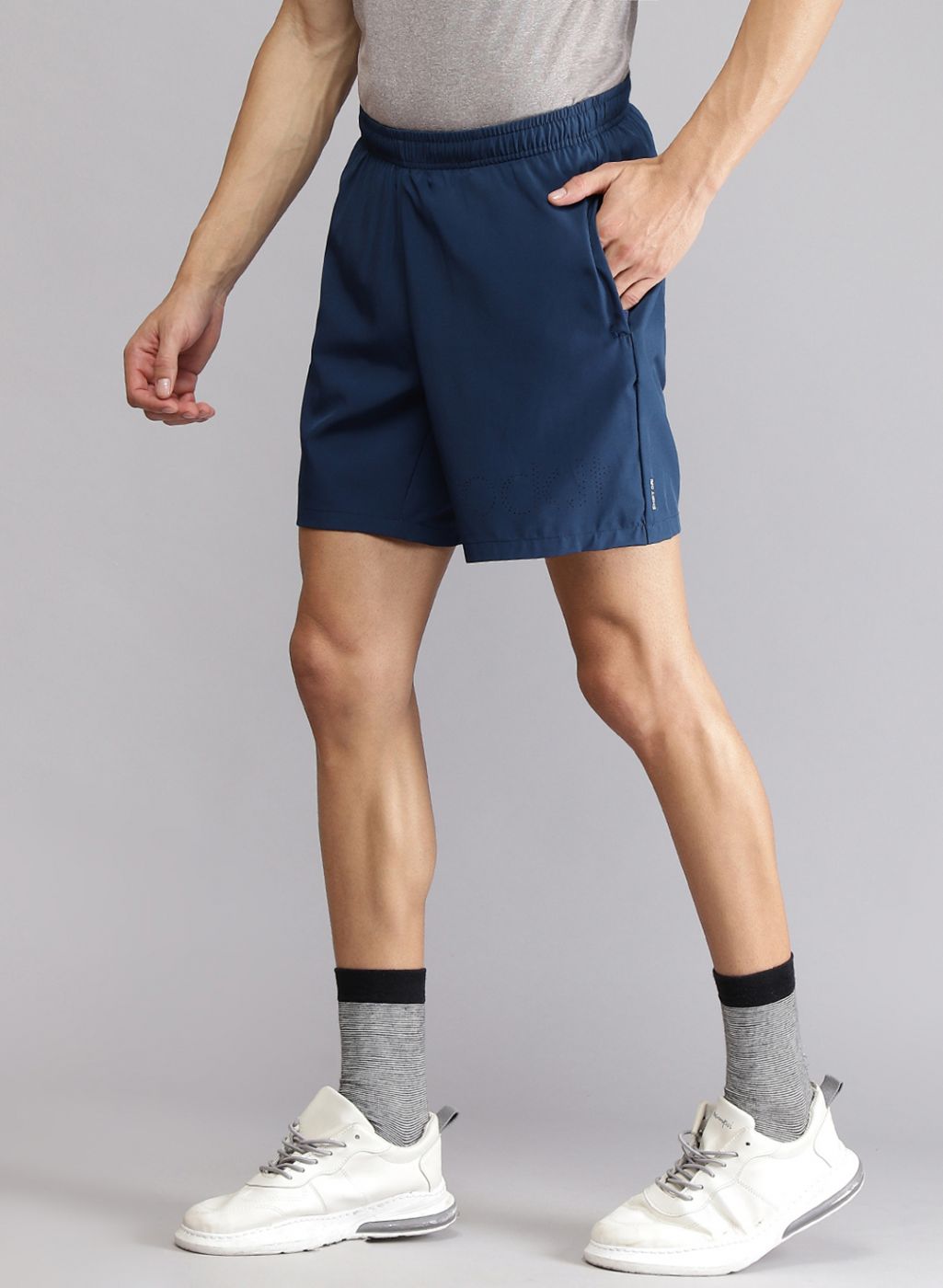 Rock.it Men Teal Blue Solid Short