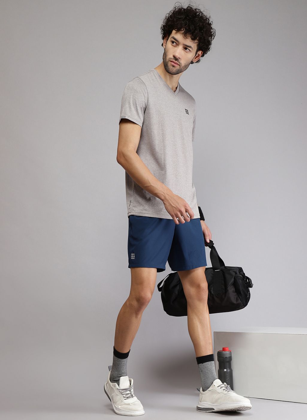 Rock.it Men Teal Blue Solid Short