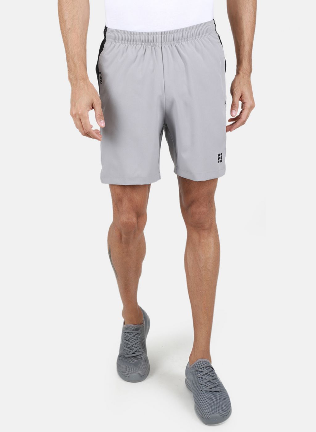 Rock.it Men Grey Solid Short