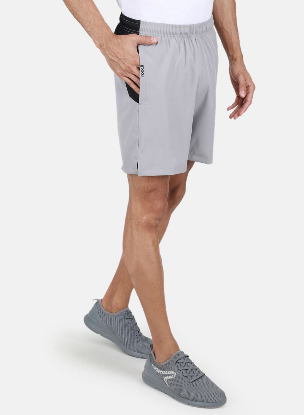 Rock.it Men Grey Solid Short