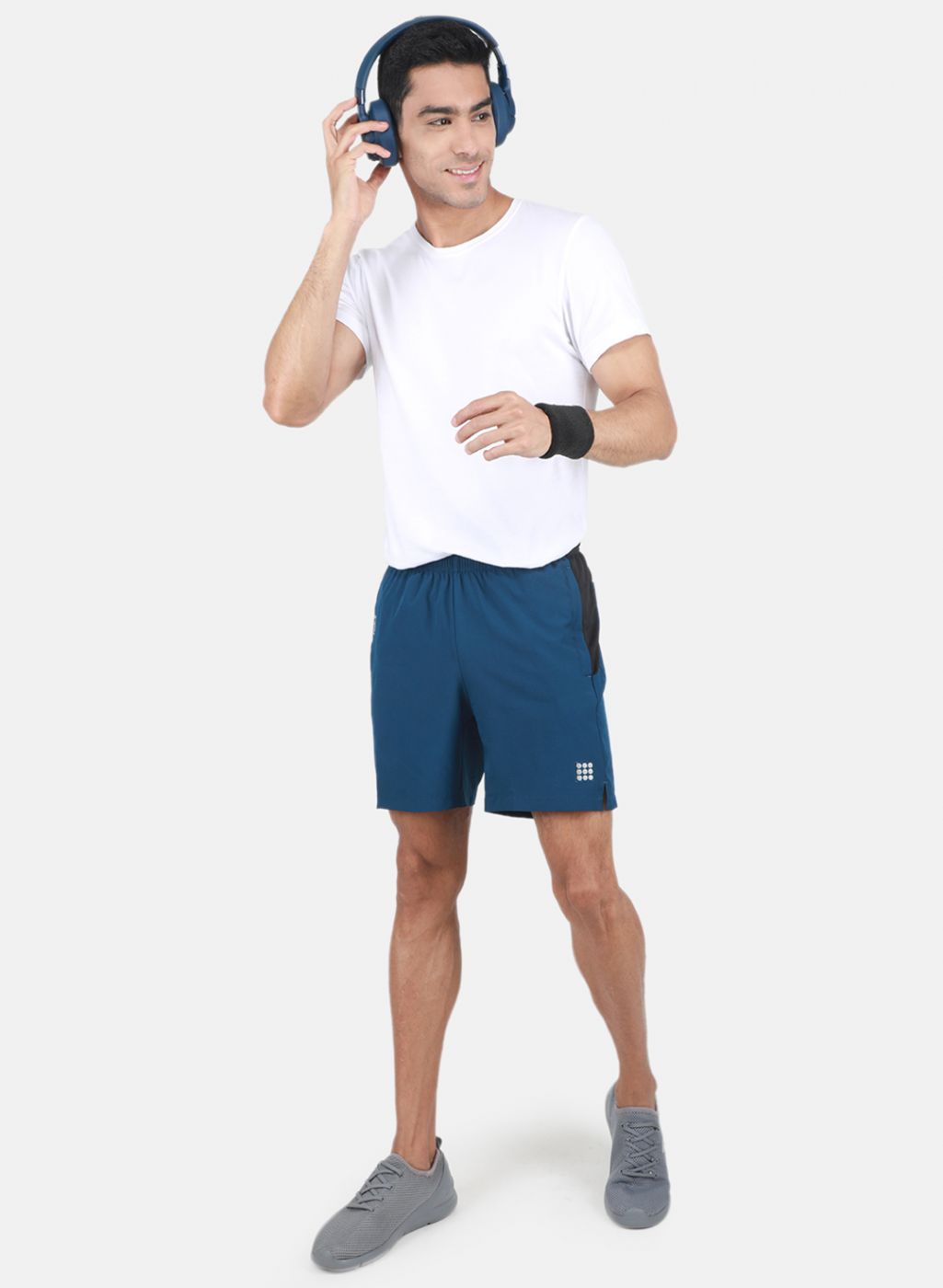 Rock.it Men Teal Blue Solid Short