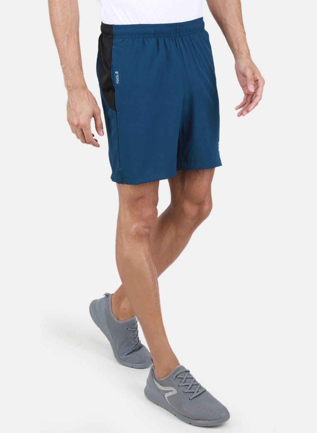 Rock.it Men Teal Blue Solid Short