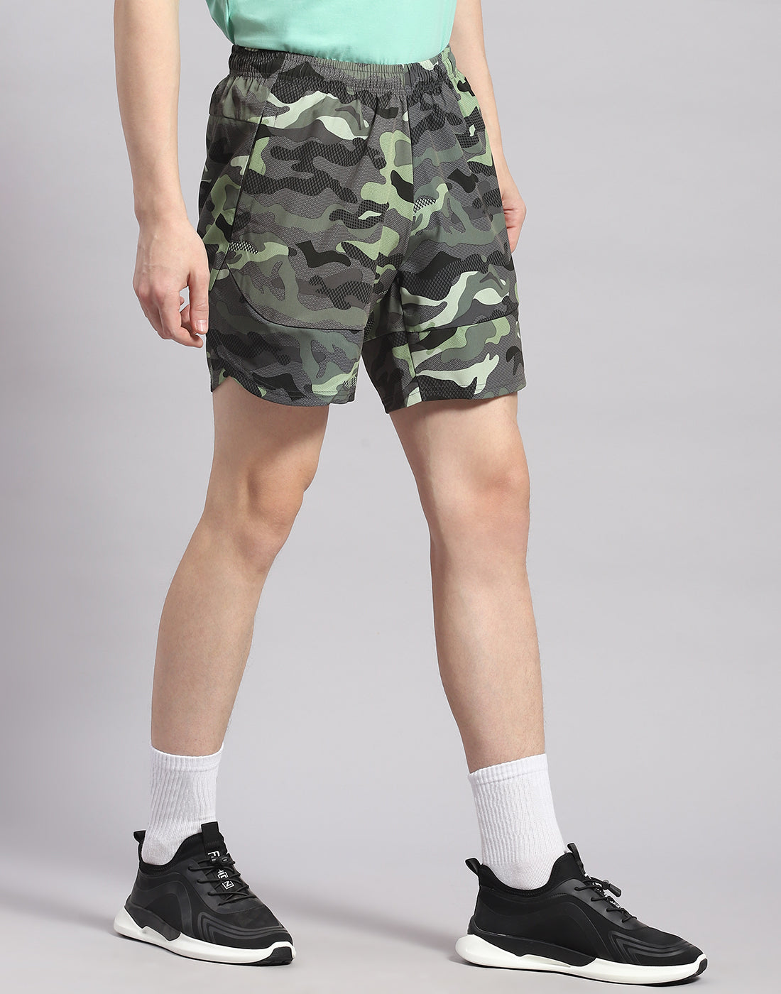 Rock.it Men Green Printed Short