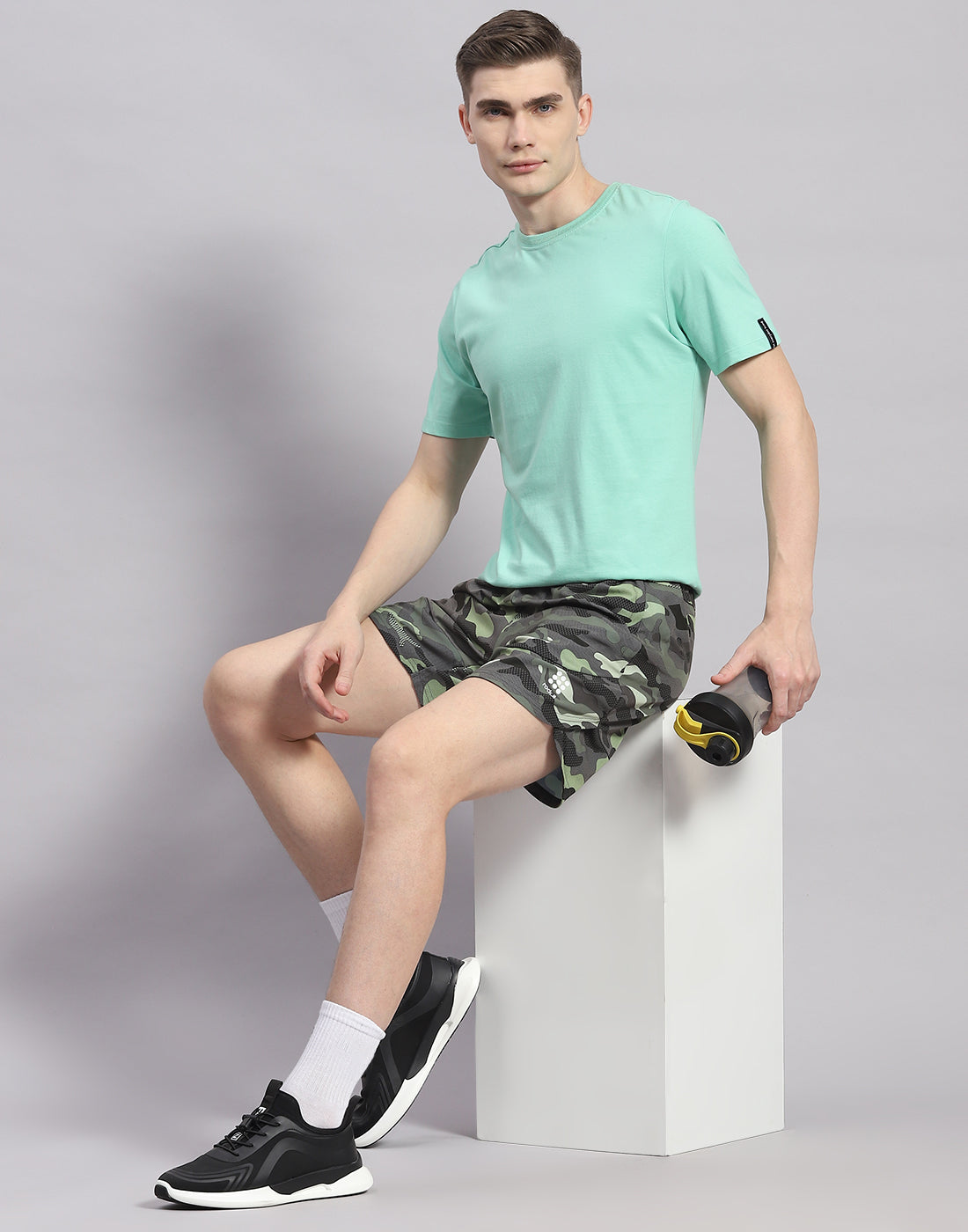 Rock.it Men Green Printed Short