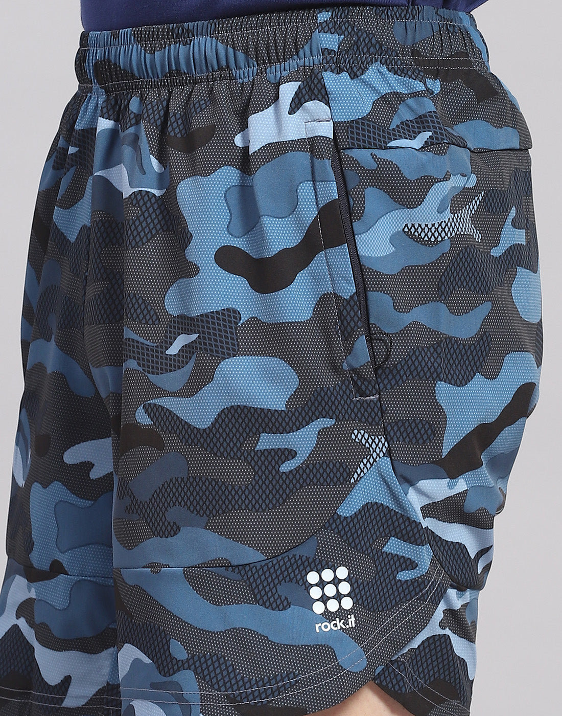 Rock.it Men Blue Printed Short