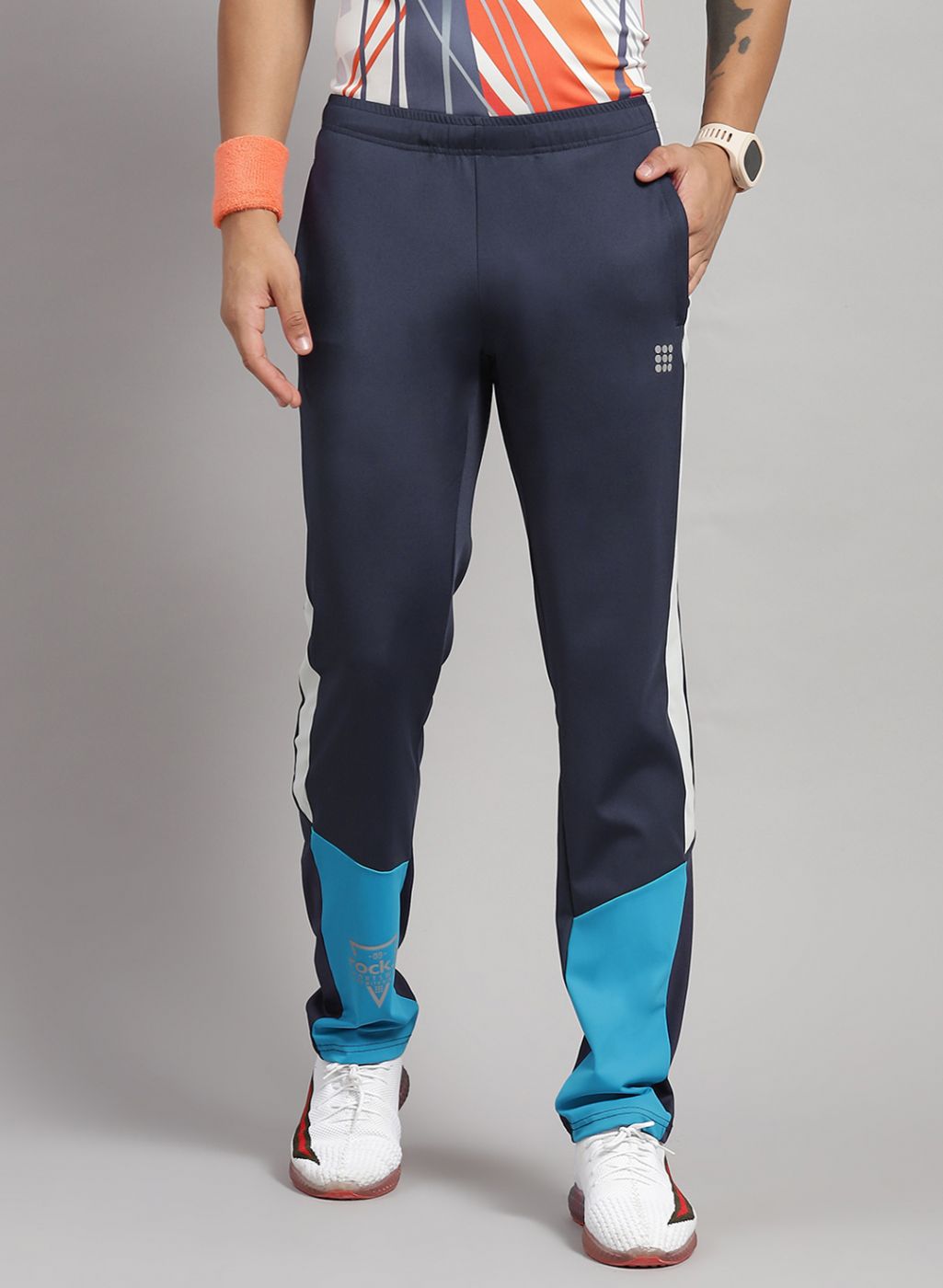 Rock.it Men Navy Blue Regular Fit Lower