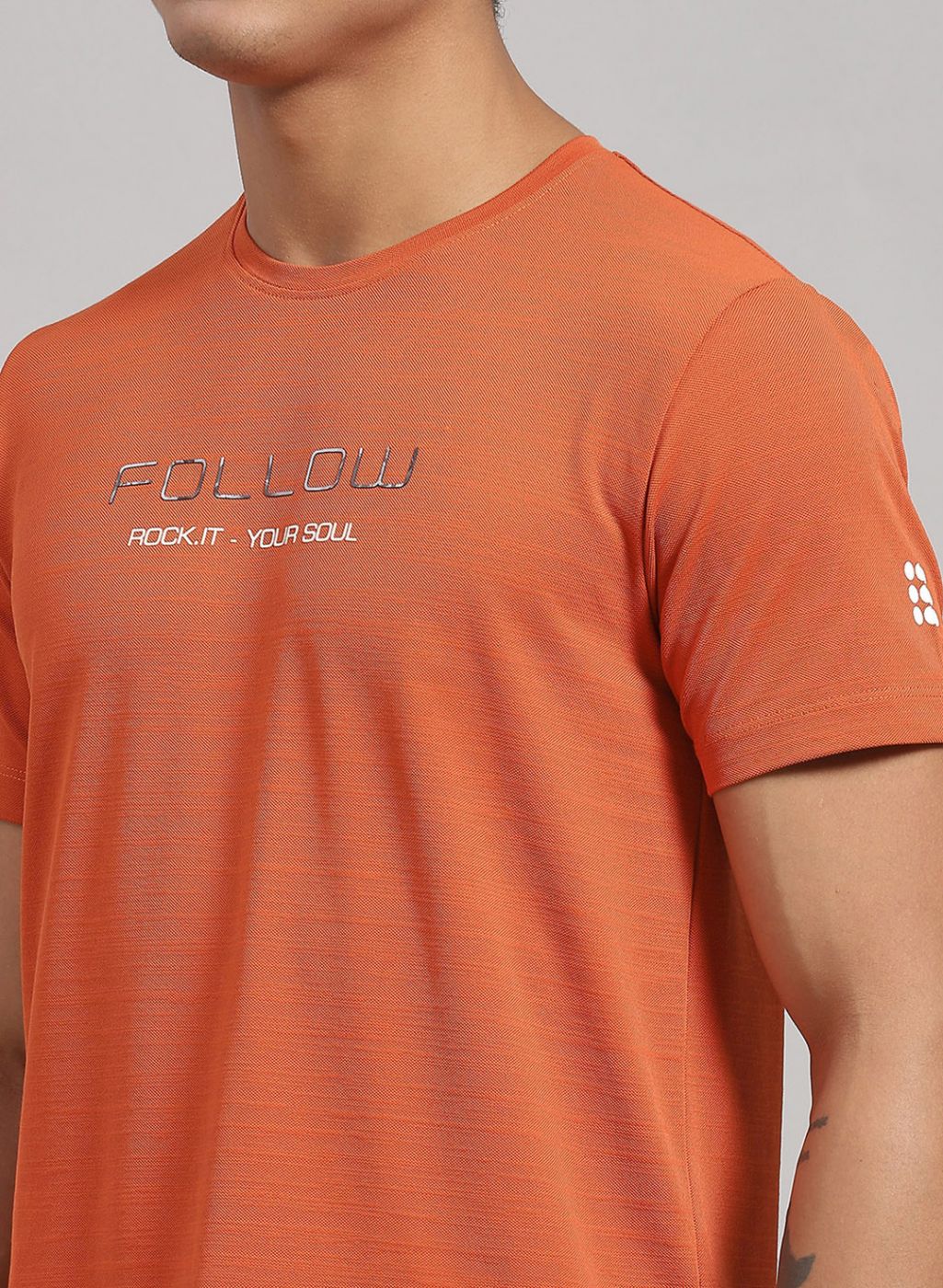 Men Orange Printed T-Shirt