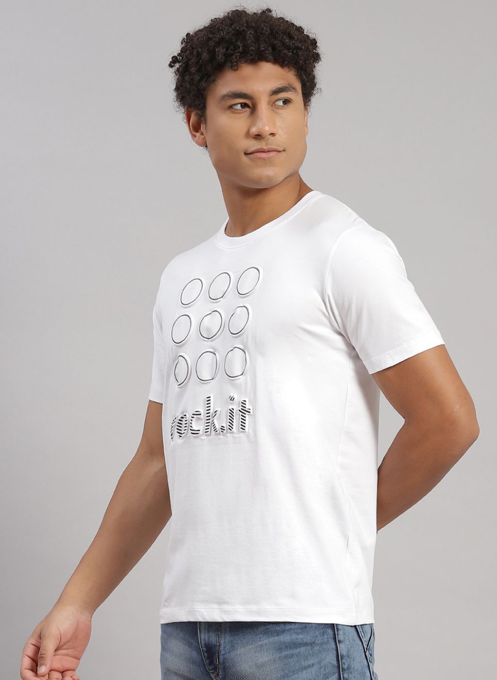 Rock.it Men White Printed T-Shirt