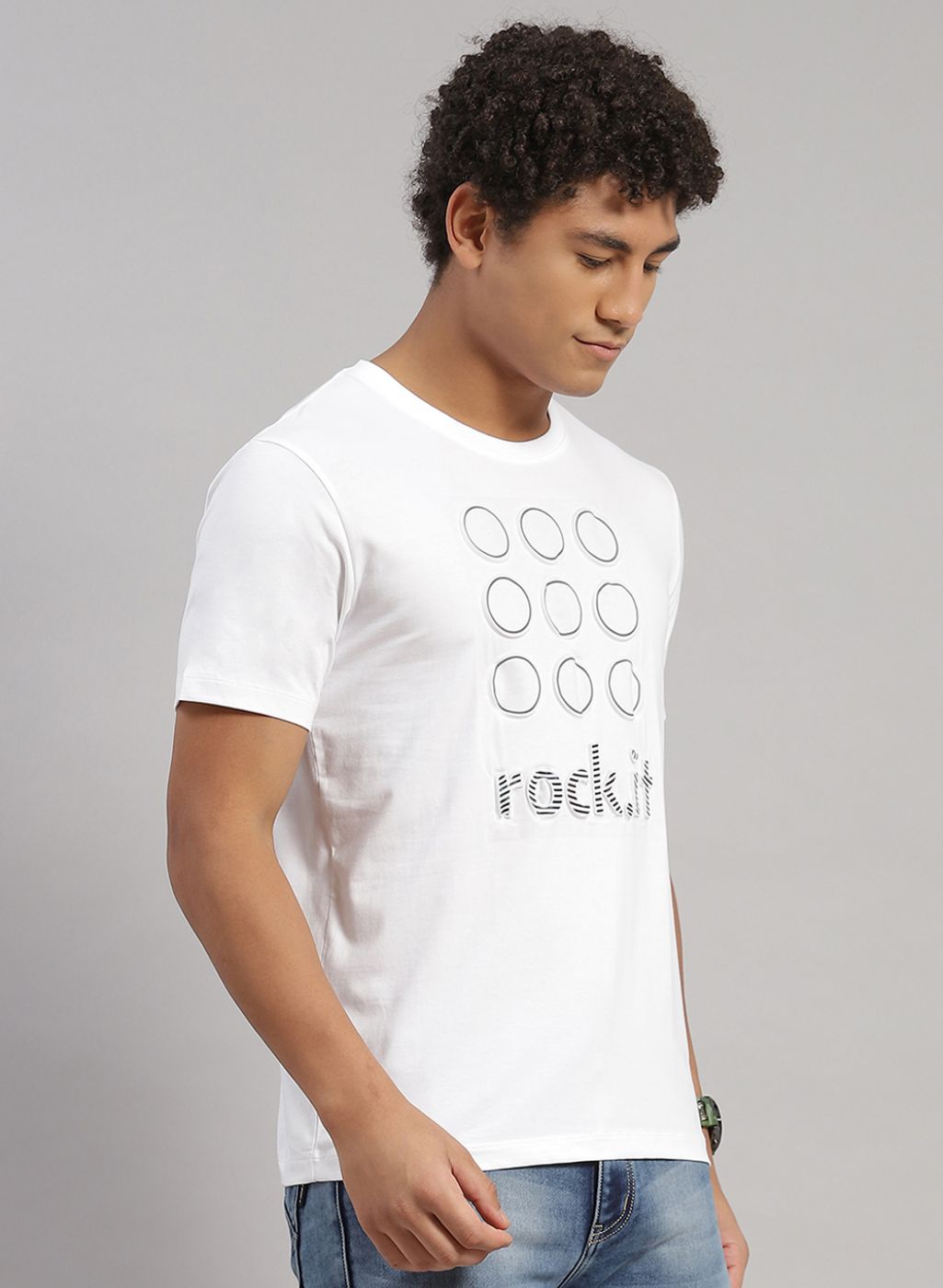 Rock.it Men White Printed T-Shirt