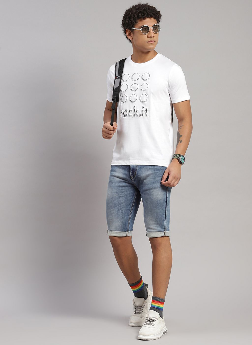 Rock.it Men White Printed T-Shirt