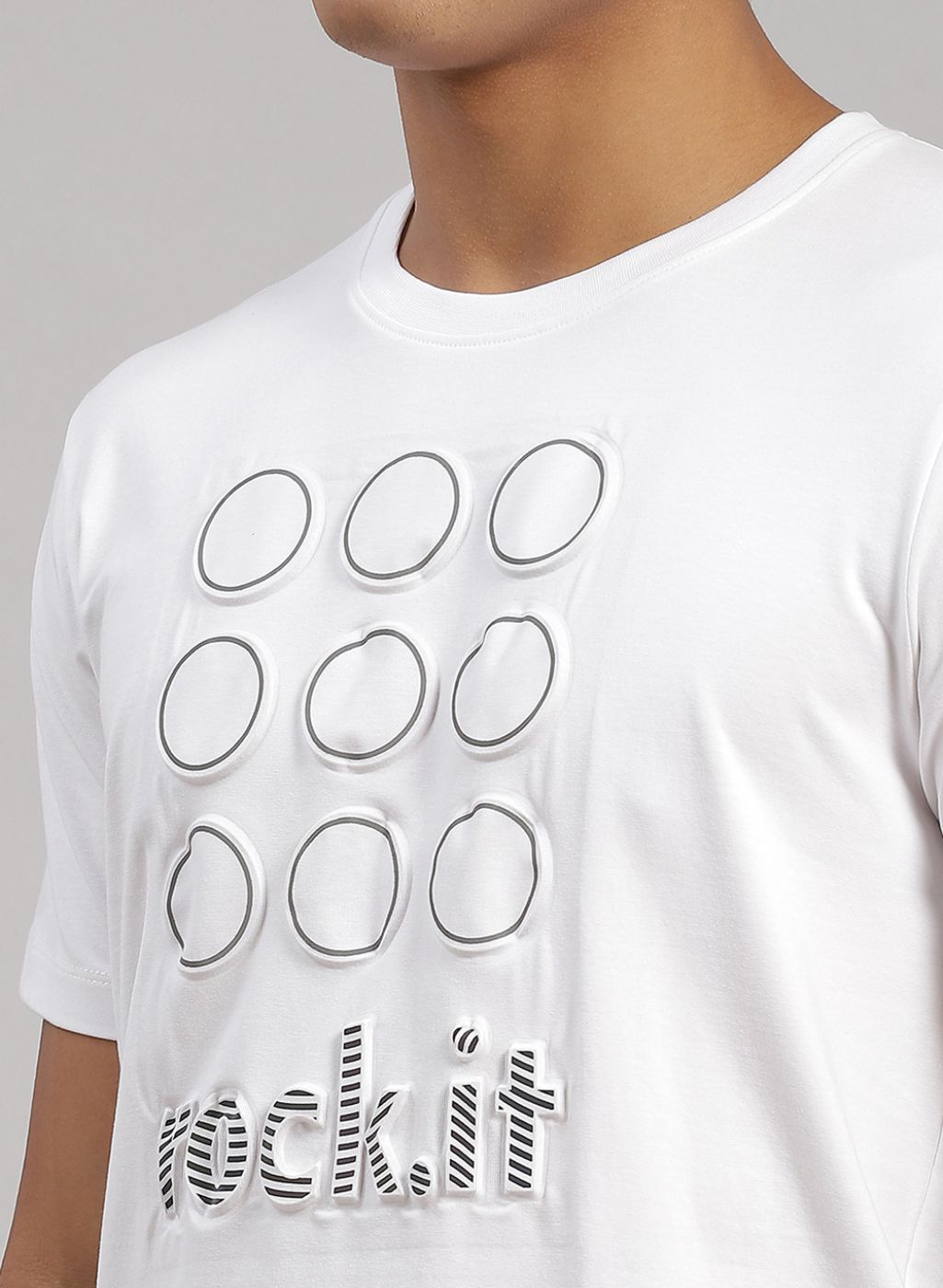 Rock.it Men White Printed T-Shirt