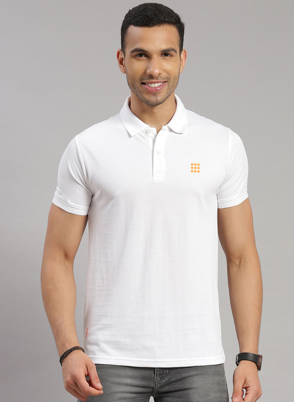 Rock.it Men White Solid T-Shirt