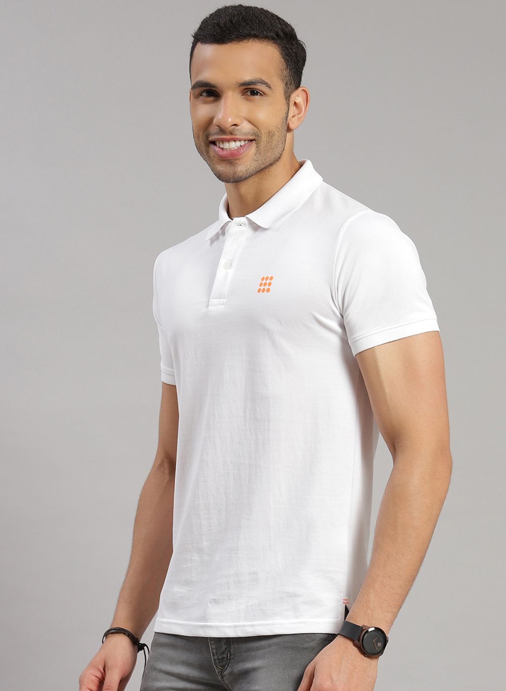 Rock.it Men White Solid T-Shirt