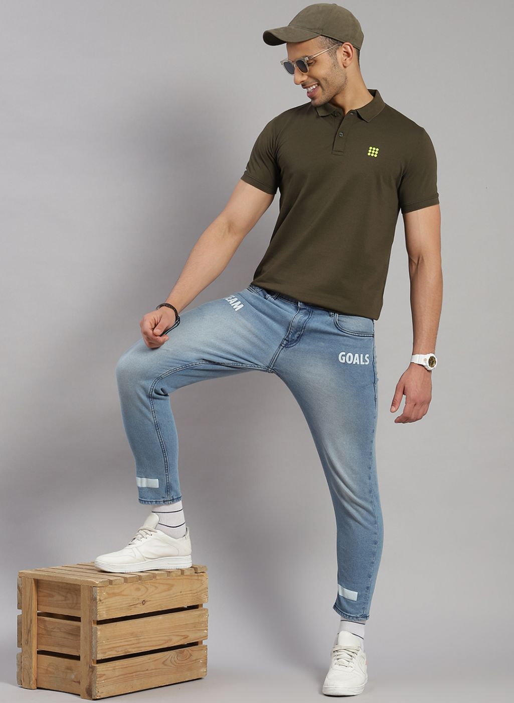 Rock.it Men Olive Solid T-Shirt