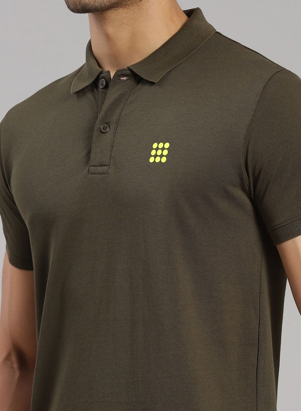 Rock.it Men Olive Solid T-Shirt
