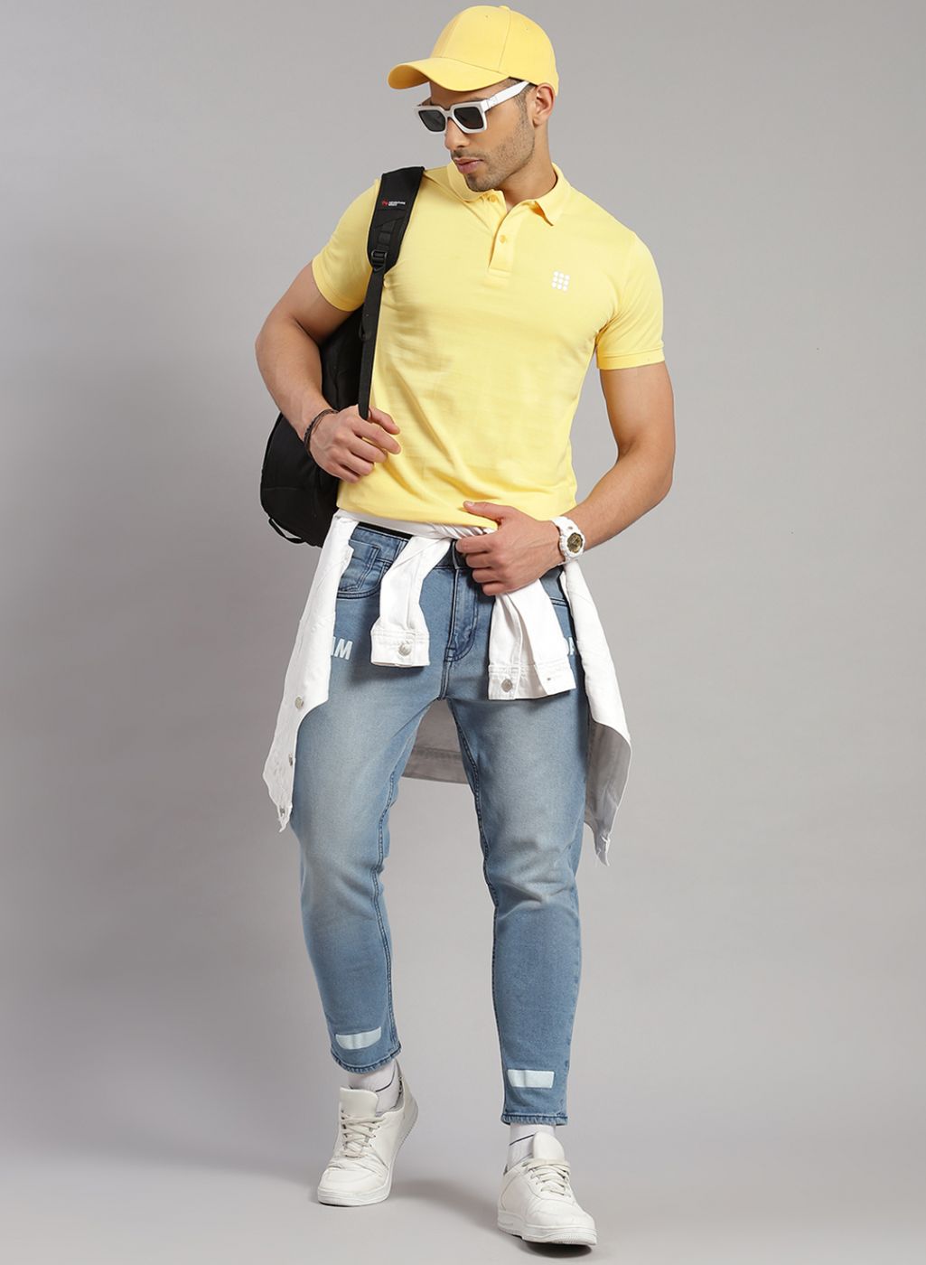 Rock.it Men Yellow Solid T-Shirt