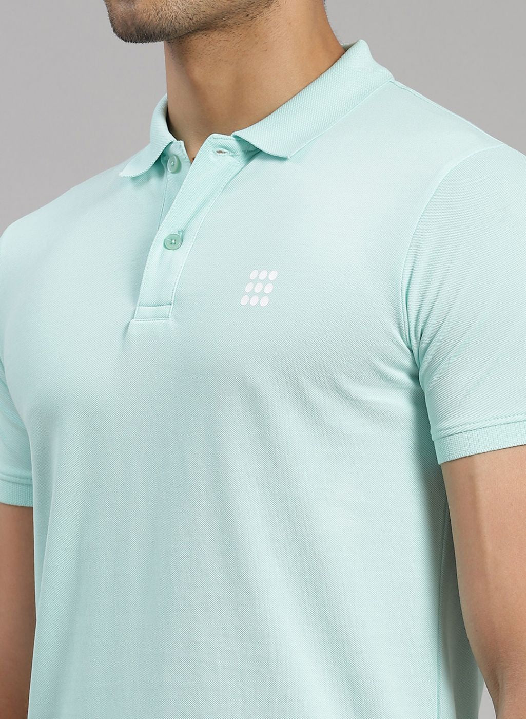 Rock.it Men Sea Blue Solid T-Shirt