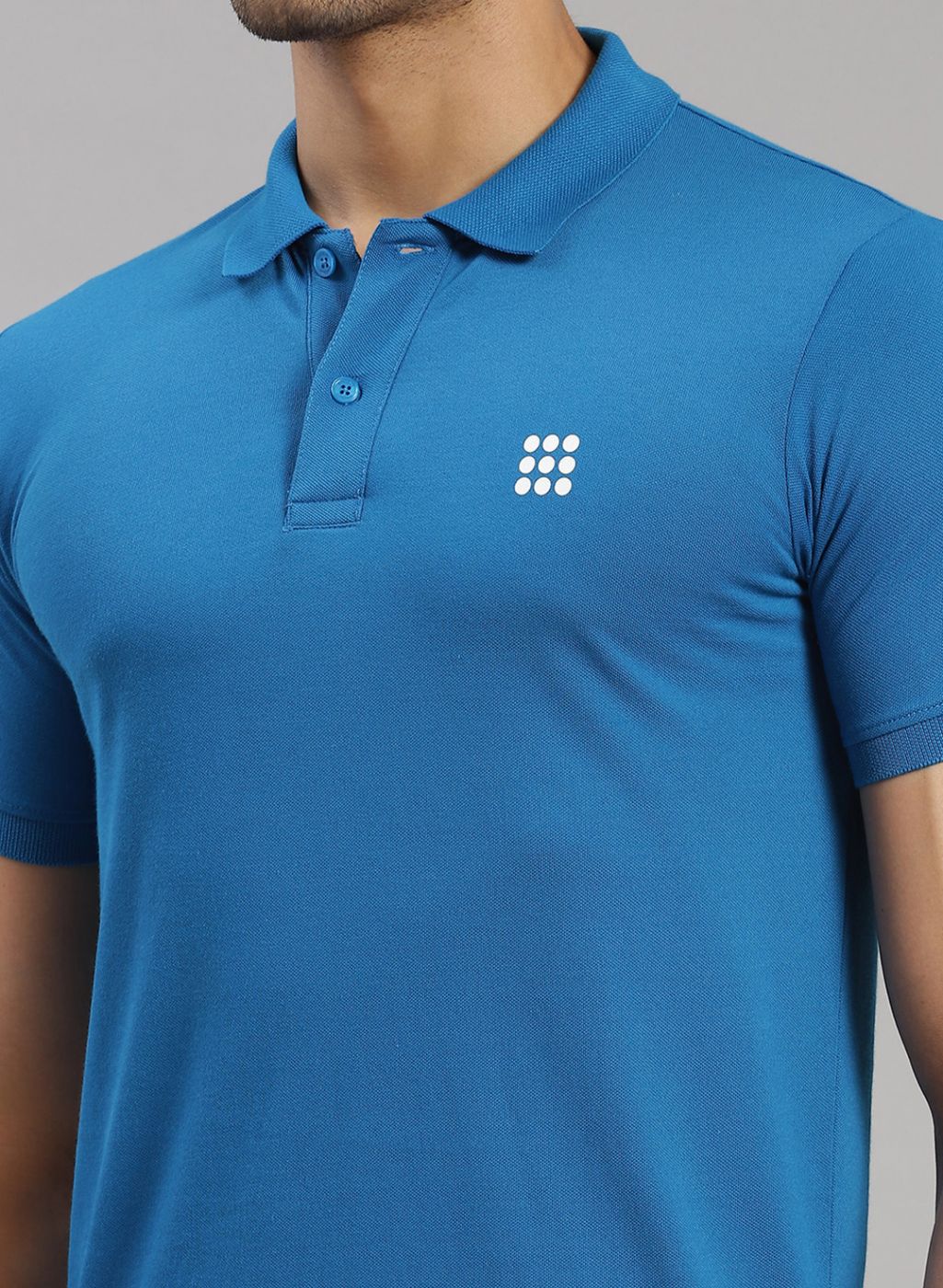 Rock.it Men Turquoise Blue Solid T-Shirt