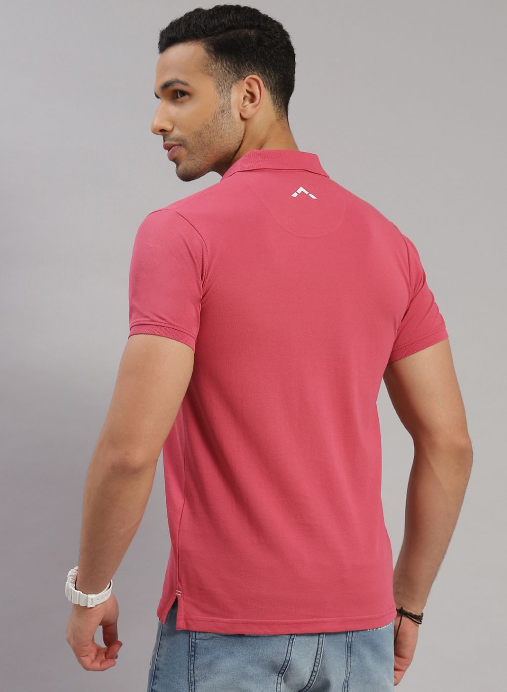 Rock.it Men Pink Solid T-Shirt