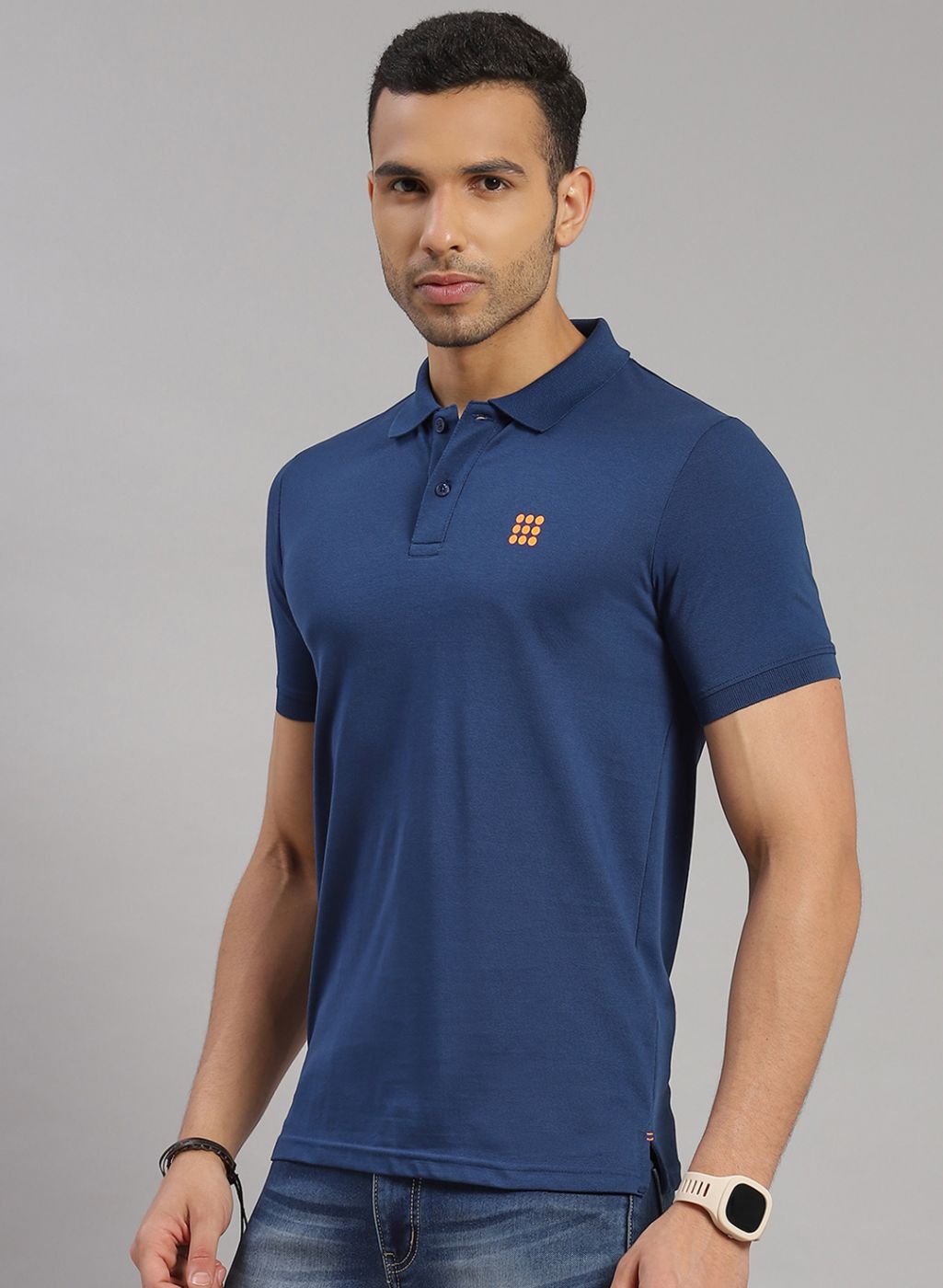 Rock.it Men Blue Solid T-Shirt