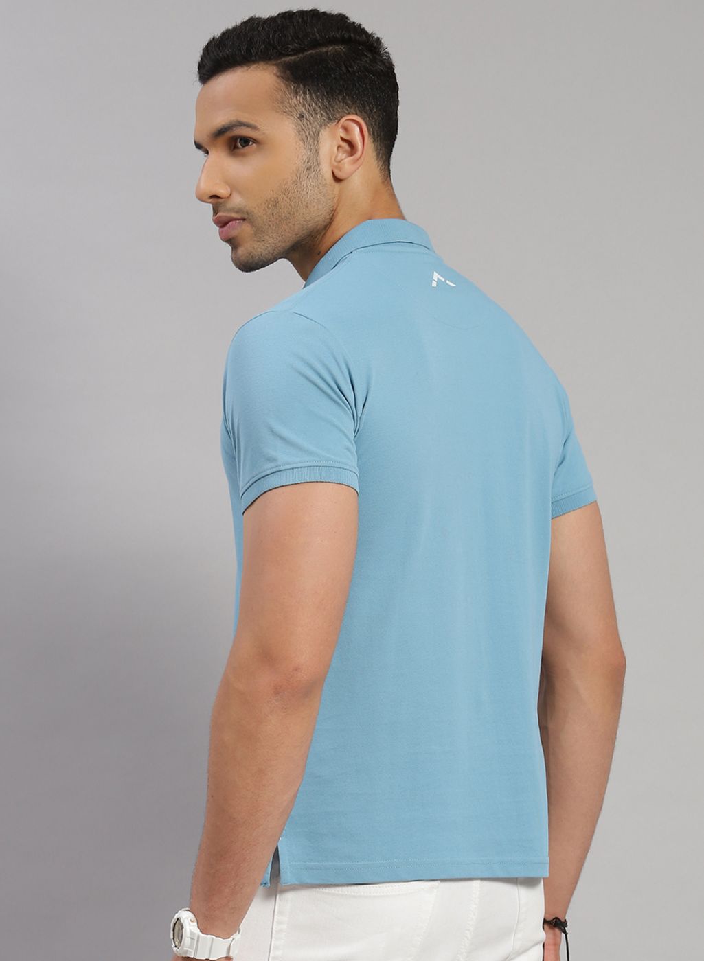 Rock.it Men Blue Solid T-Shirt
