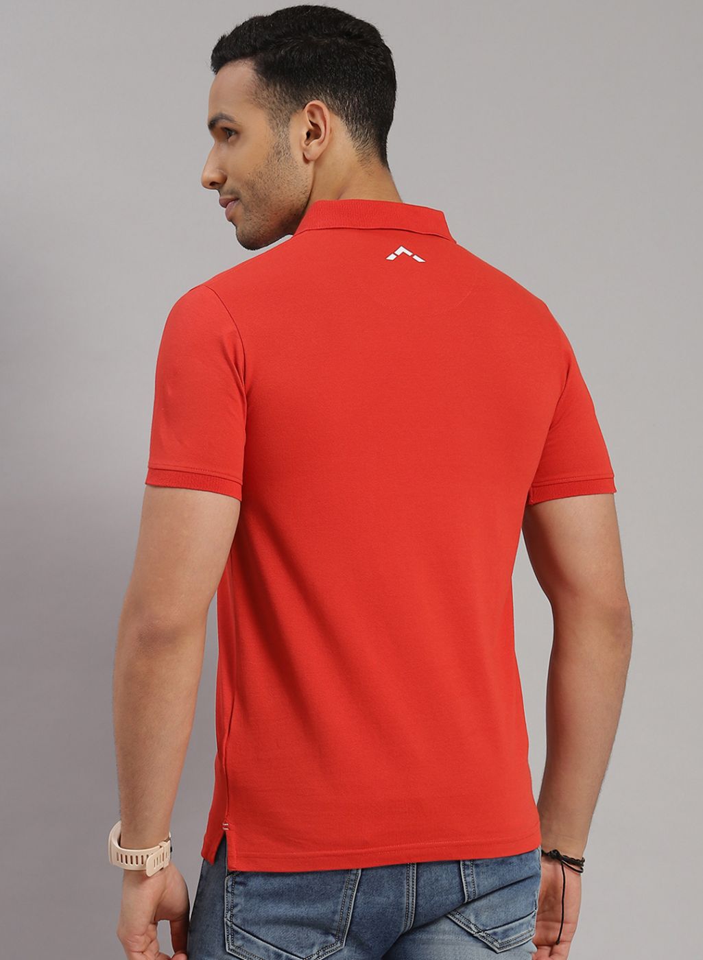 Rock.it Men Orange Solid T-Shirt