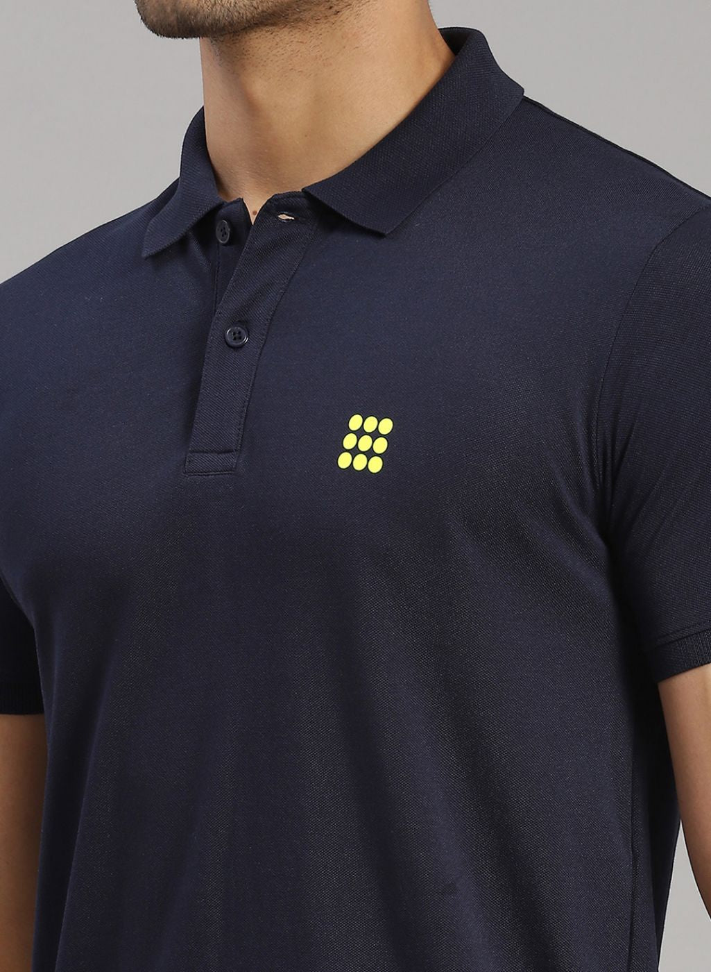 Rock.it Men Navy Blue Solid T-Shirt