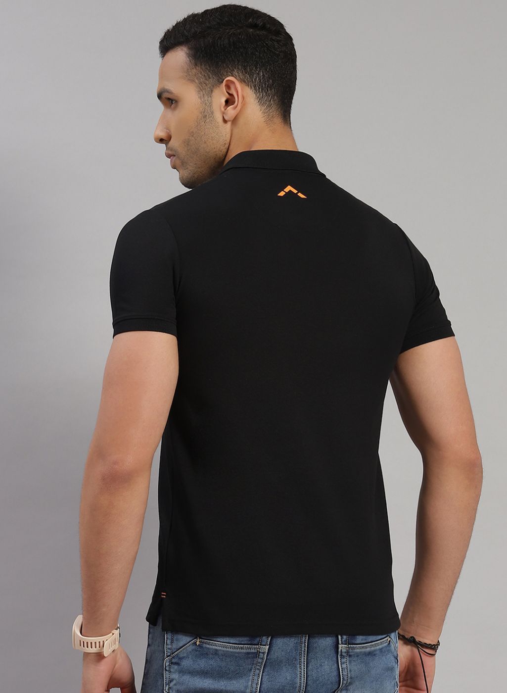 Rock.it Men Black Solid T-Shirt