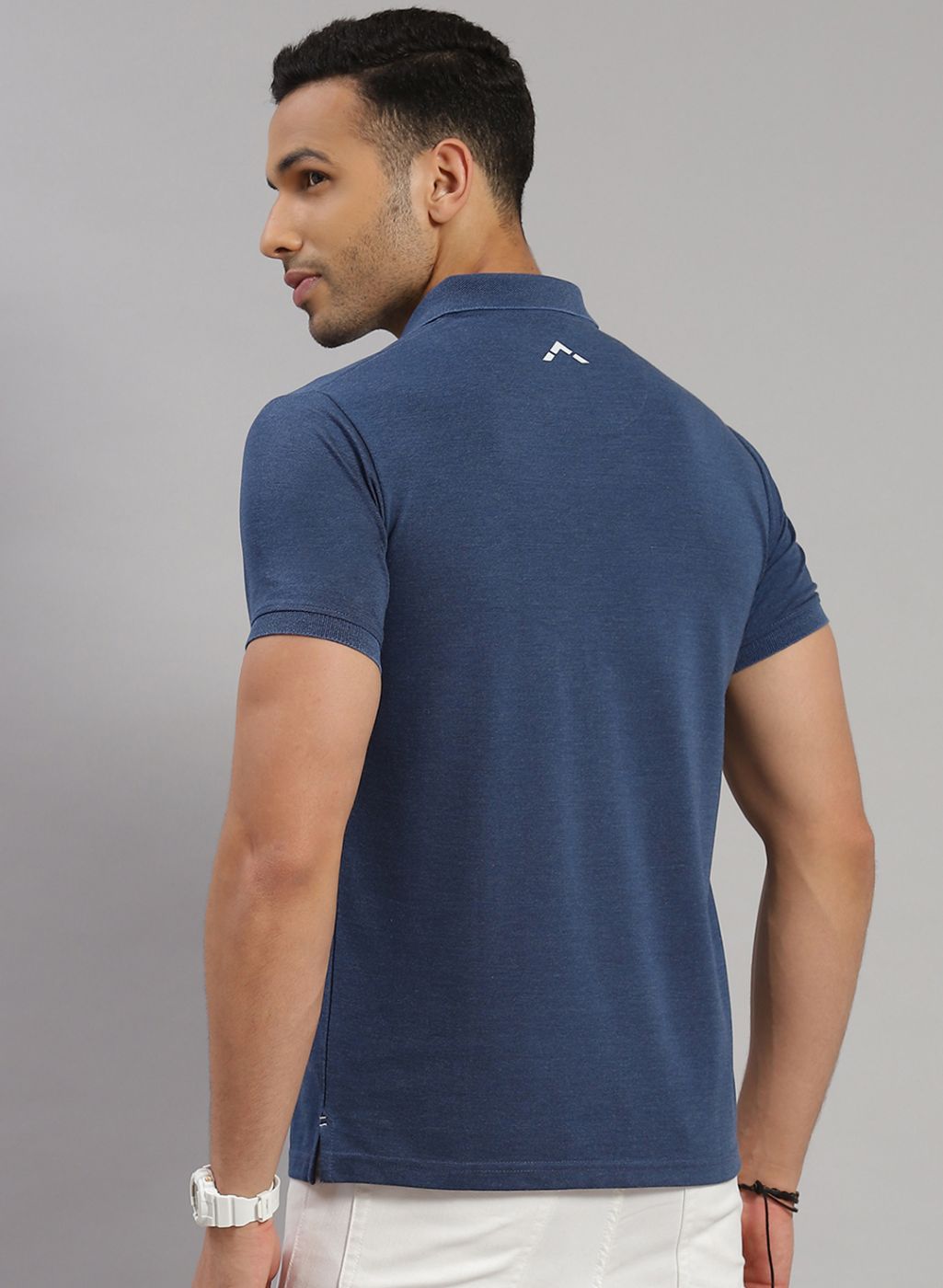 Rock.it Men Blue Solid T-Shirt