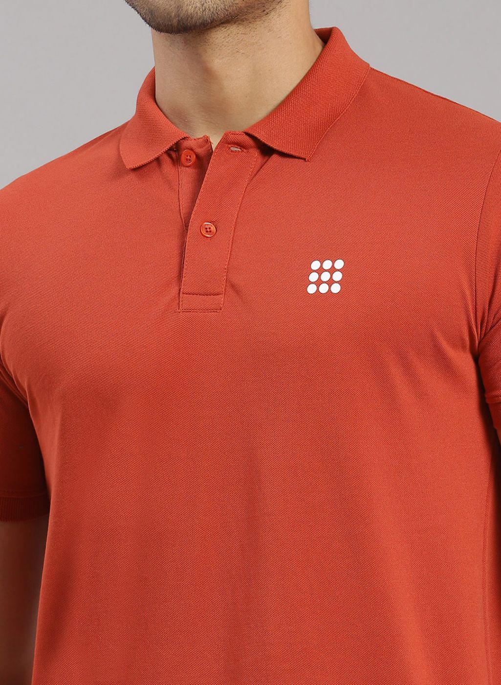 Rock.it Men Orange Solid T-Shirt