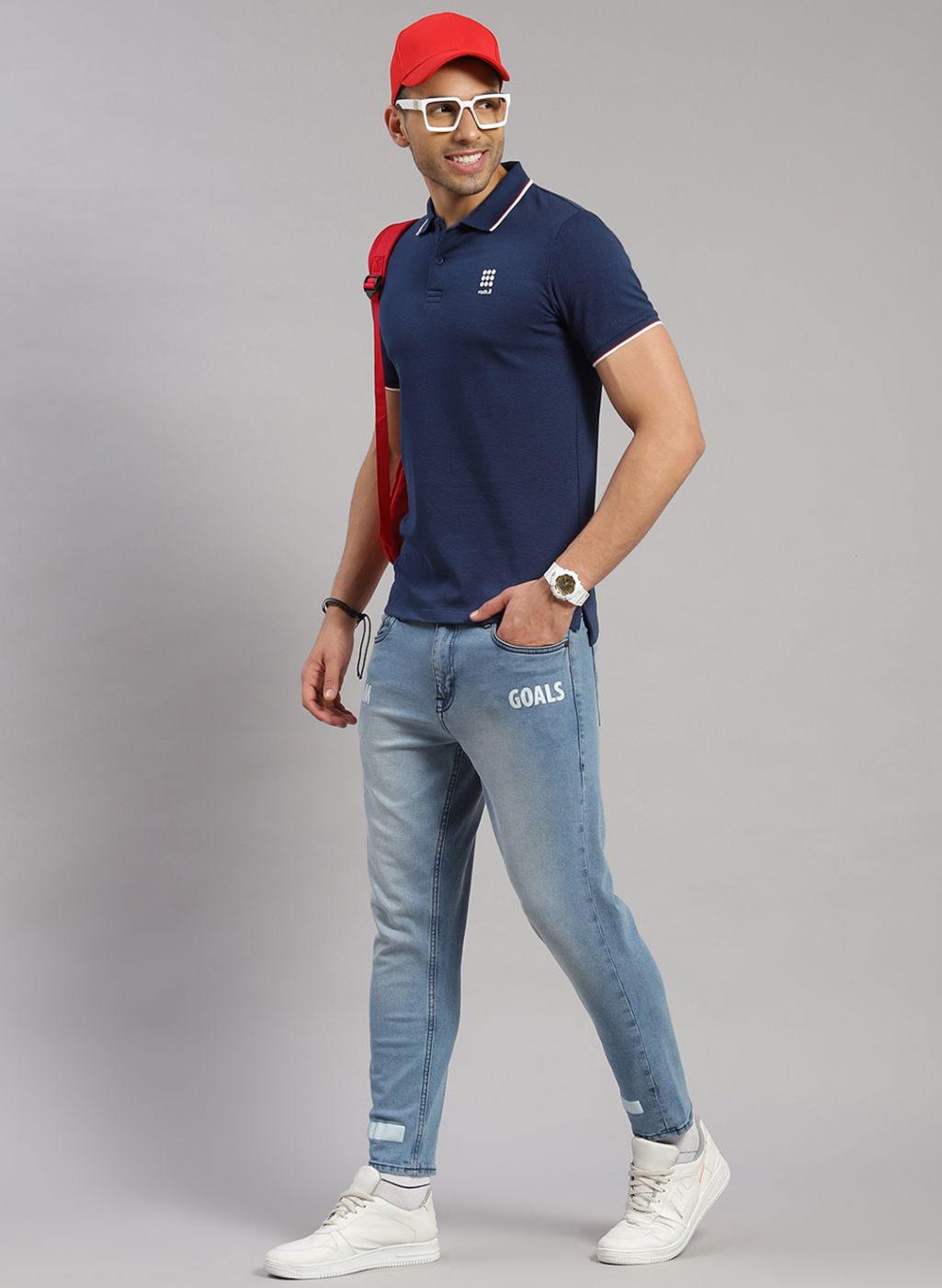 Rock.it Men Blue Solid T-Shirt