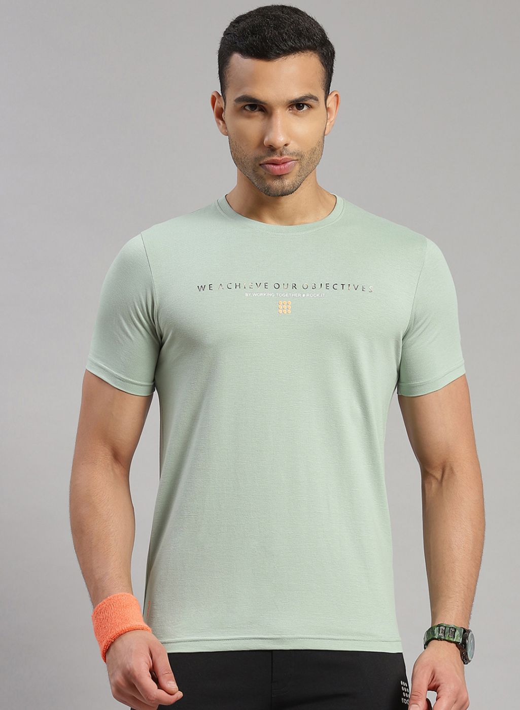 Rock.it Men Green Printed T-Shirt