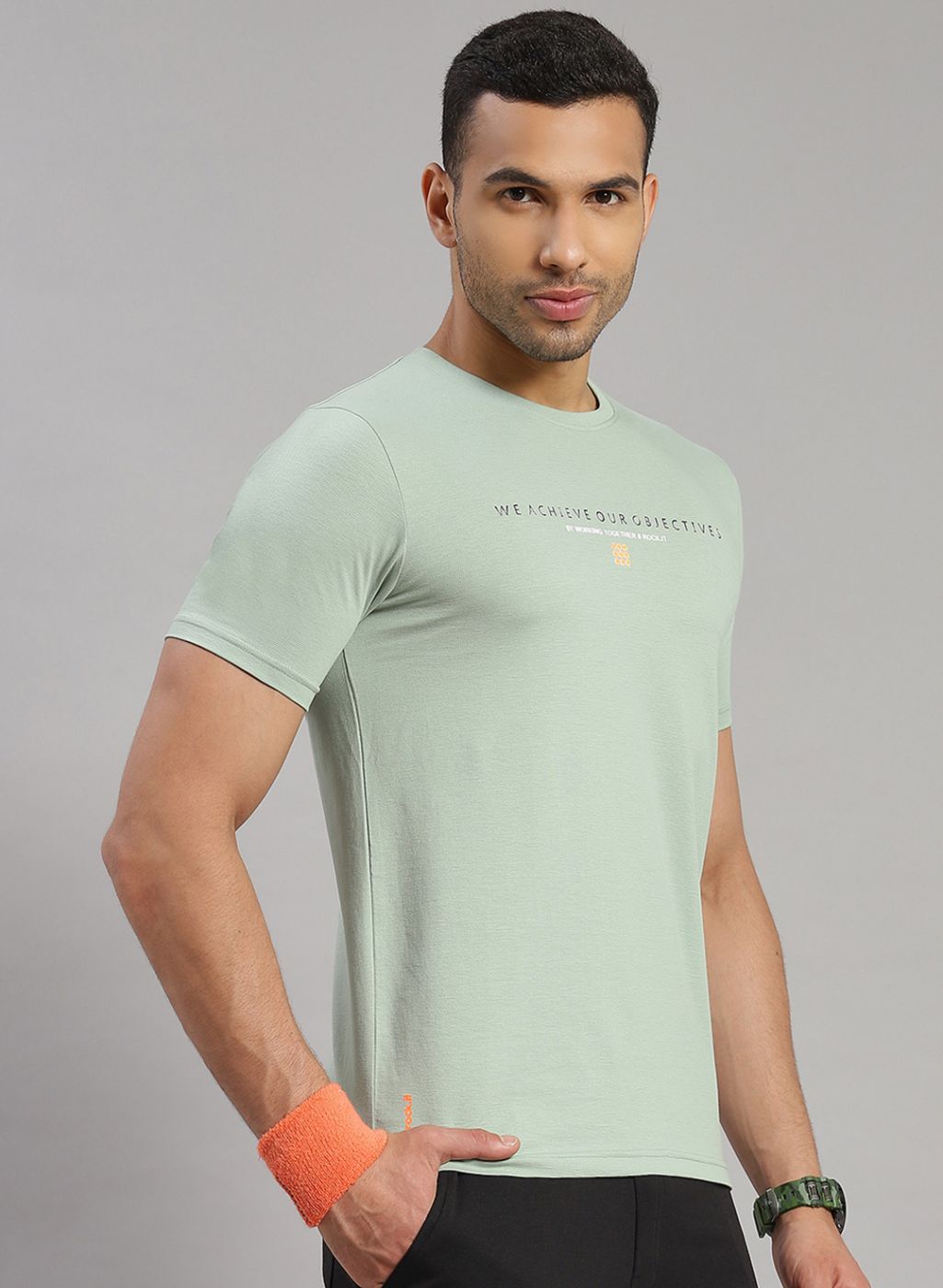 Rock.it Men Green Printed T-Shirt