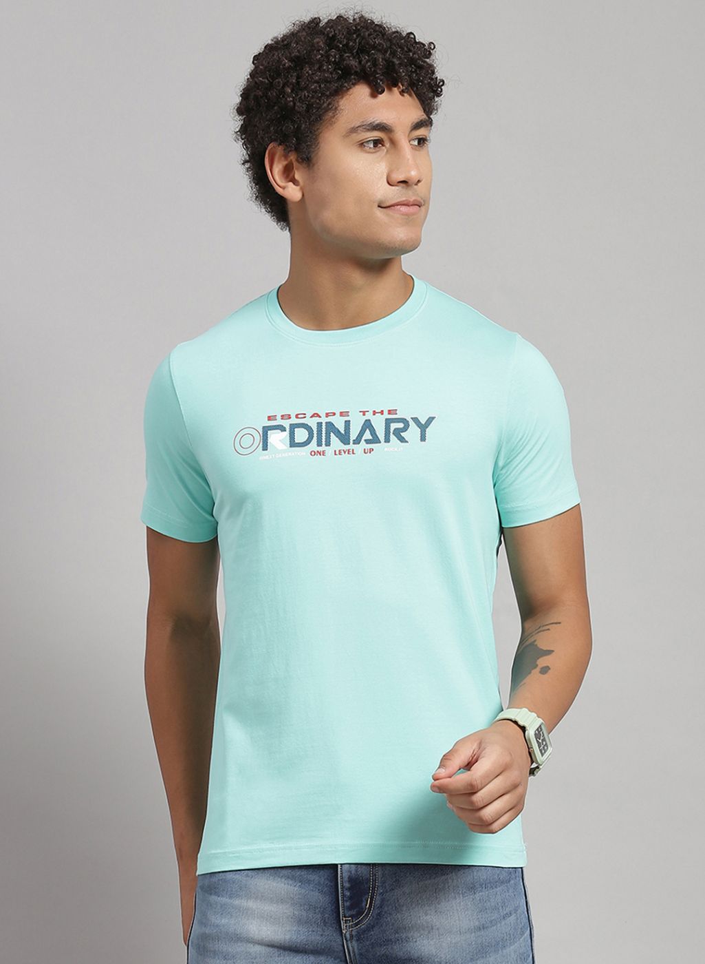 Rock.it Men Green Printed T-Shirt 2 Pc