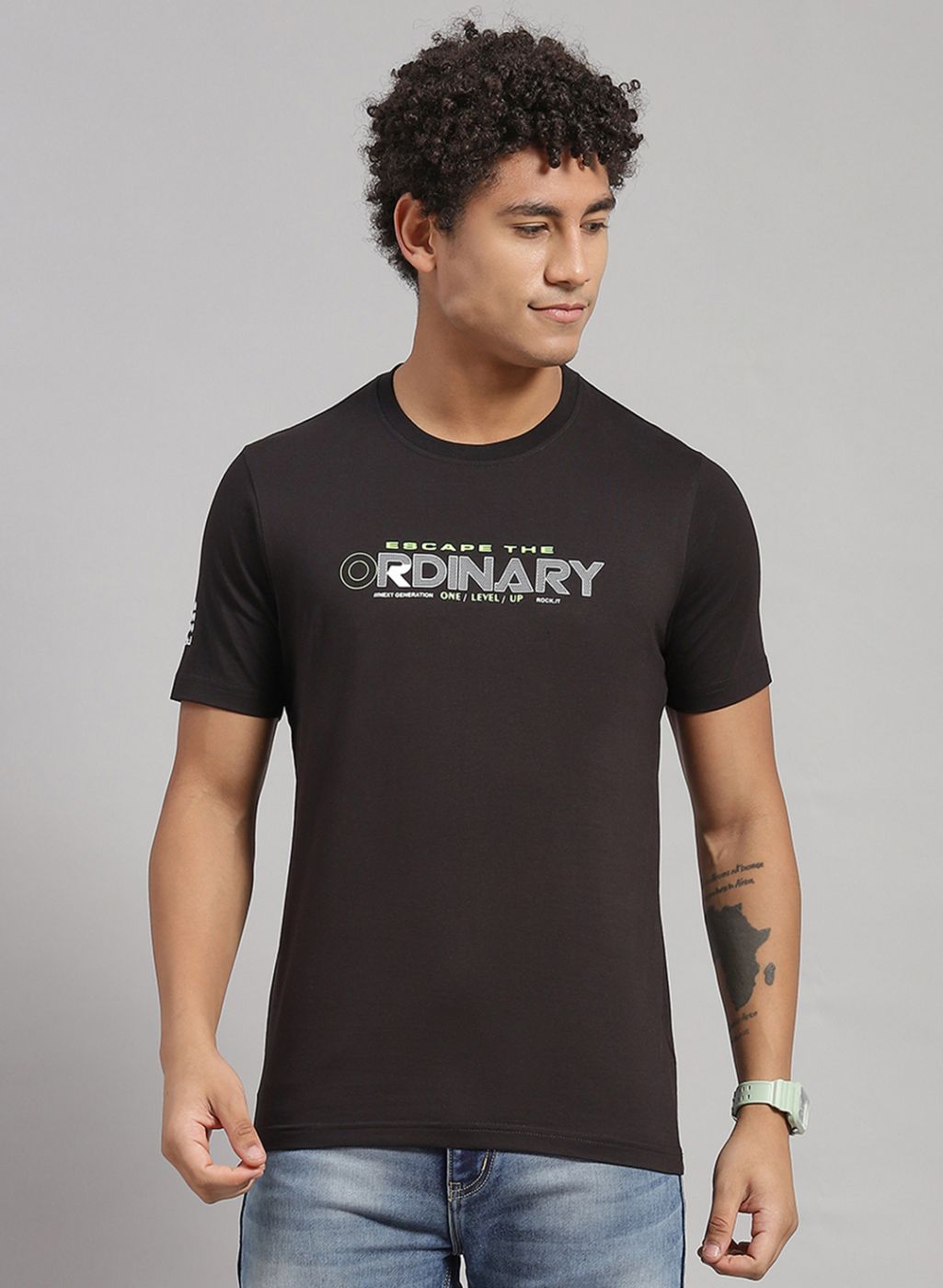 Rock.it Men Green Printed T-Shirt 2 Pc