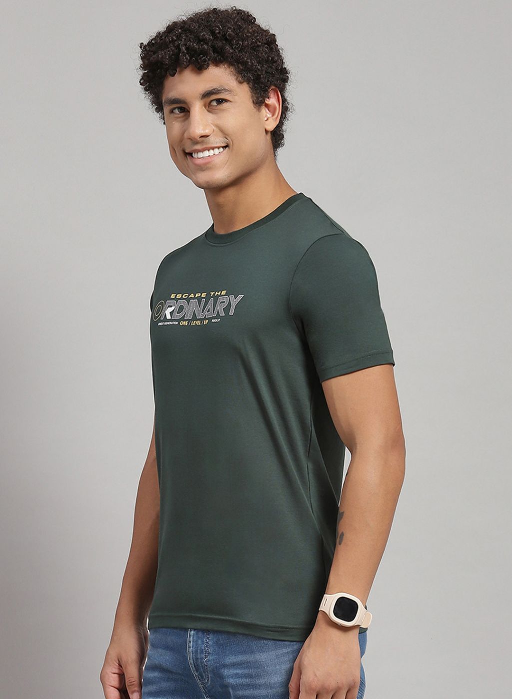 Rock.it Men Green Printed T-Shirt 2 Pc