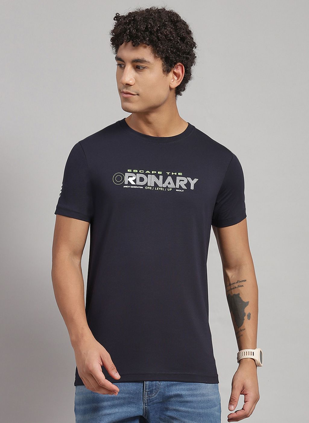 Rock.it Men Orange Printed T-Shirt 2 Pc