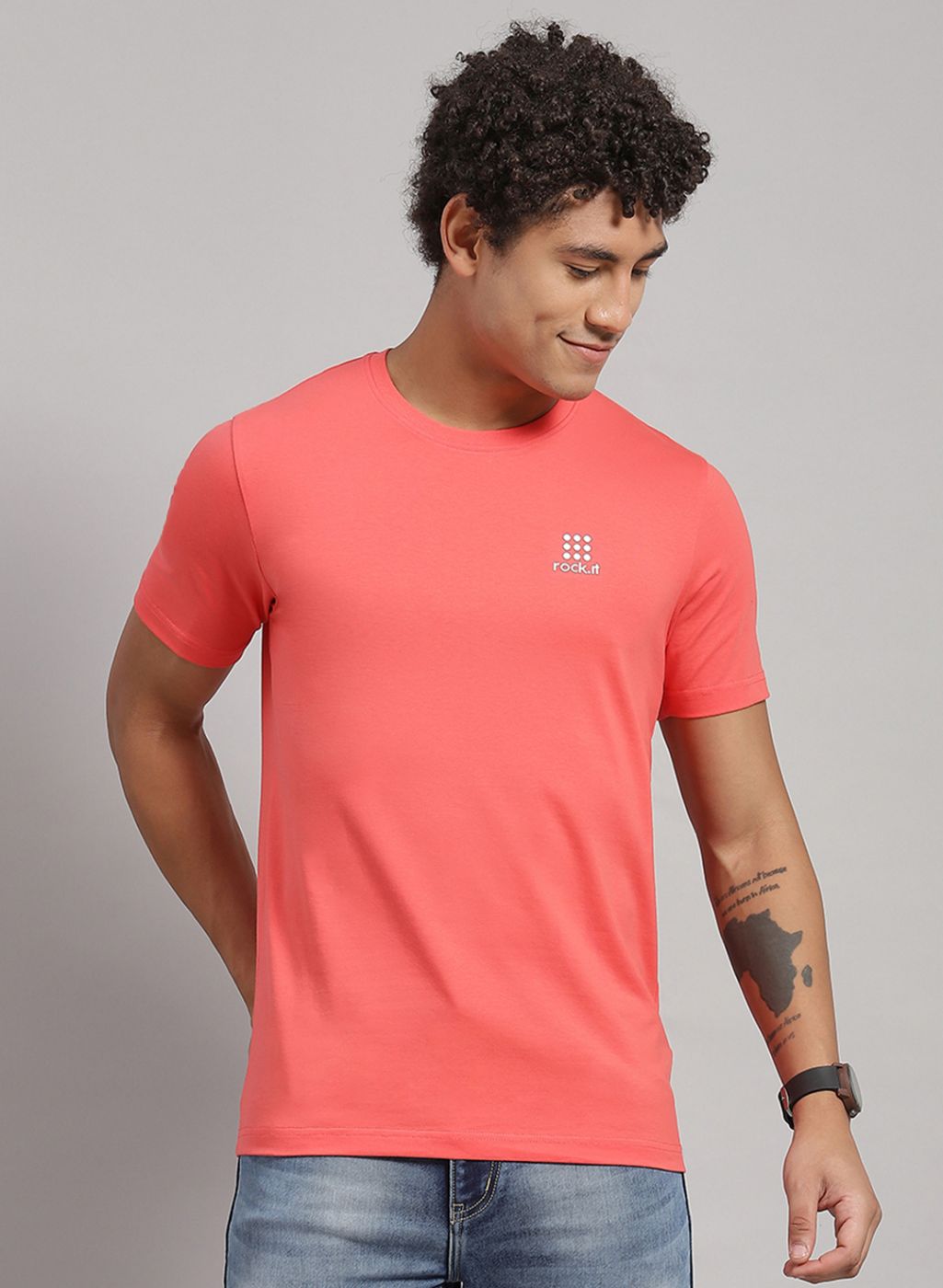 Rock.it Men Yellow Solid T-Shirt 2 Pc