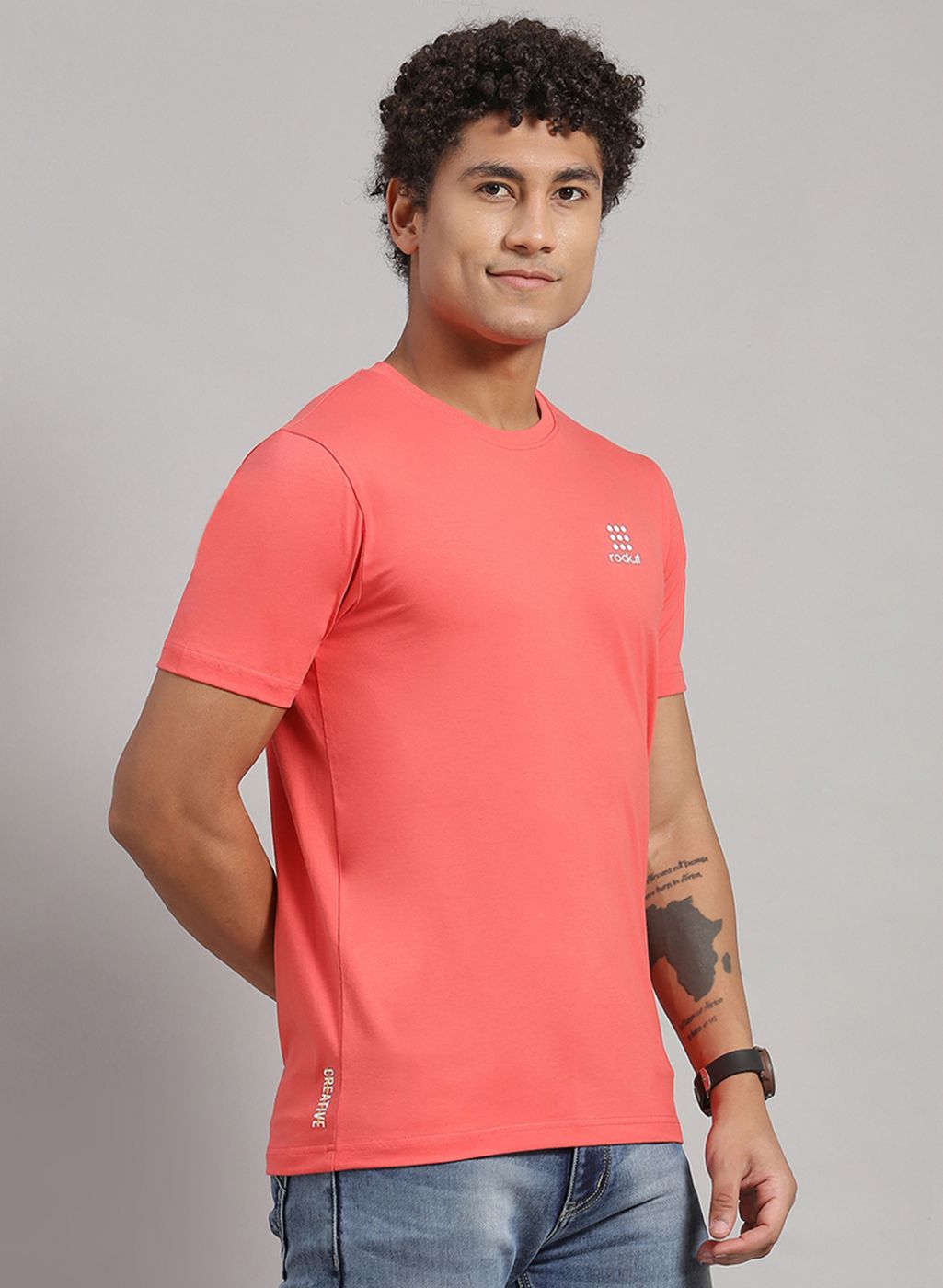 Rock.it Men Yellow Solid T-Shirt 2 Pc