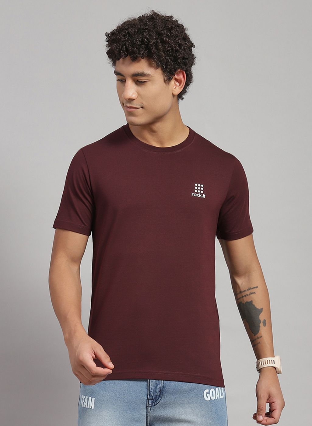 Rock.it Men Green Solid T-Shirt 2 Pc