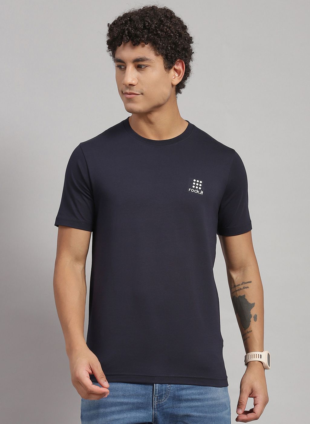 Rock.it Men Orange Solid T-Shirt 2 Pc