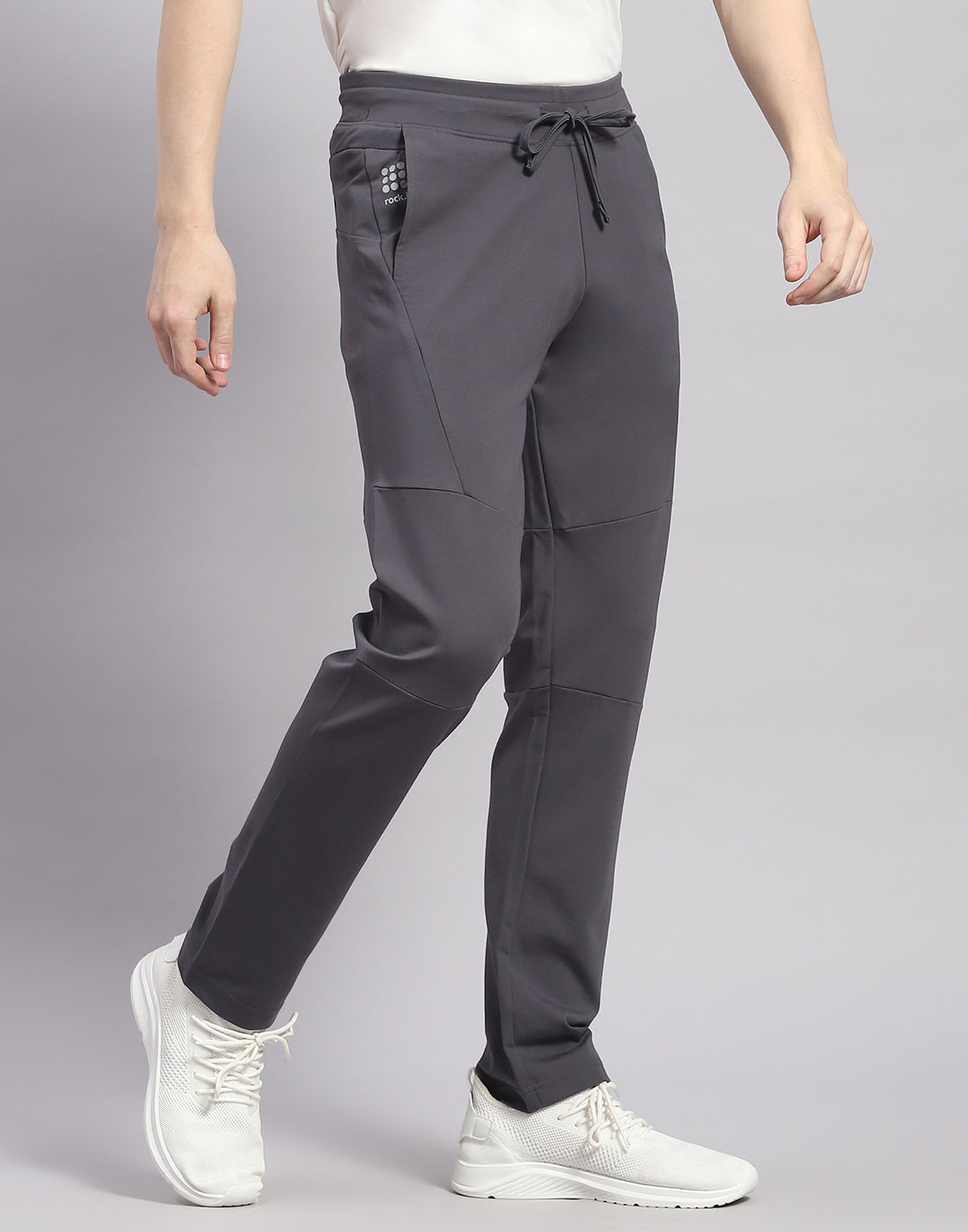 Rock.it Men Grey Solid Regular Fit Lower