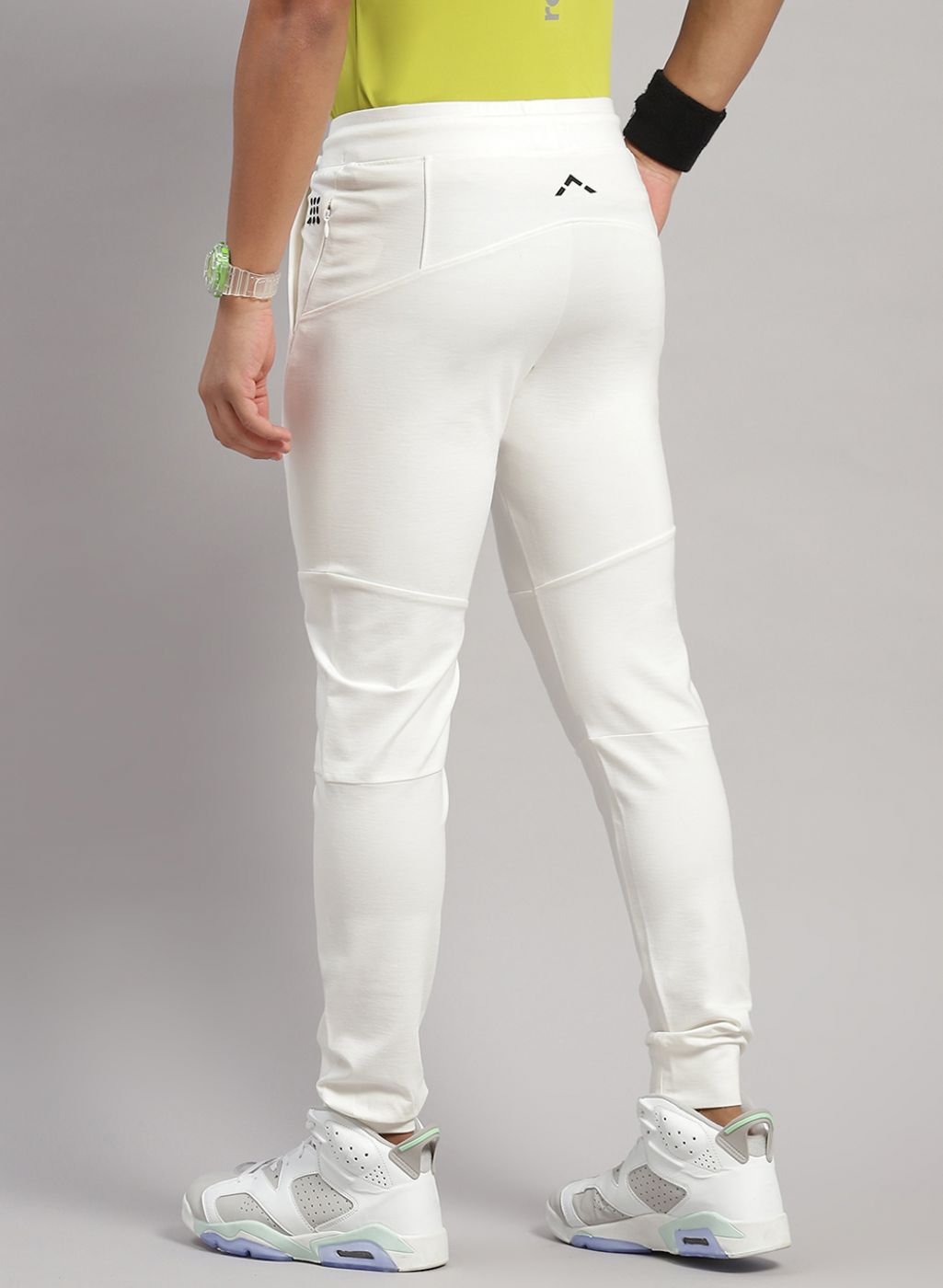 Rock.it Men White Regular Fit Jogger