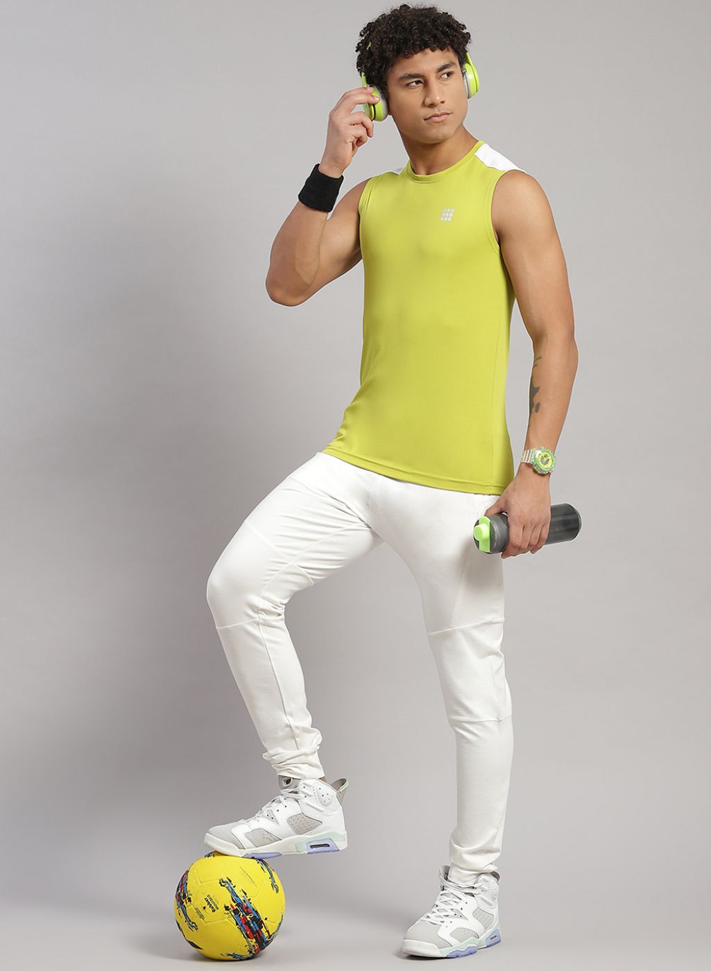 Rock.it Men White Regular Fit Jogger