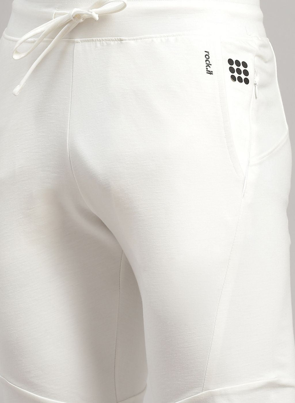 Rock.it Men White Regular Fit Jogger